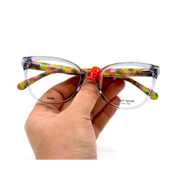 NEW KATE SPADE LUCINDA KB7 TRANSPARENT GREY AUTHENTIC EYEGLASSES FRAME - Picture 11 of 12